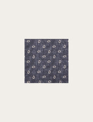 Pochette in seta blu paisley