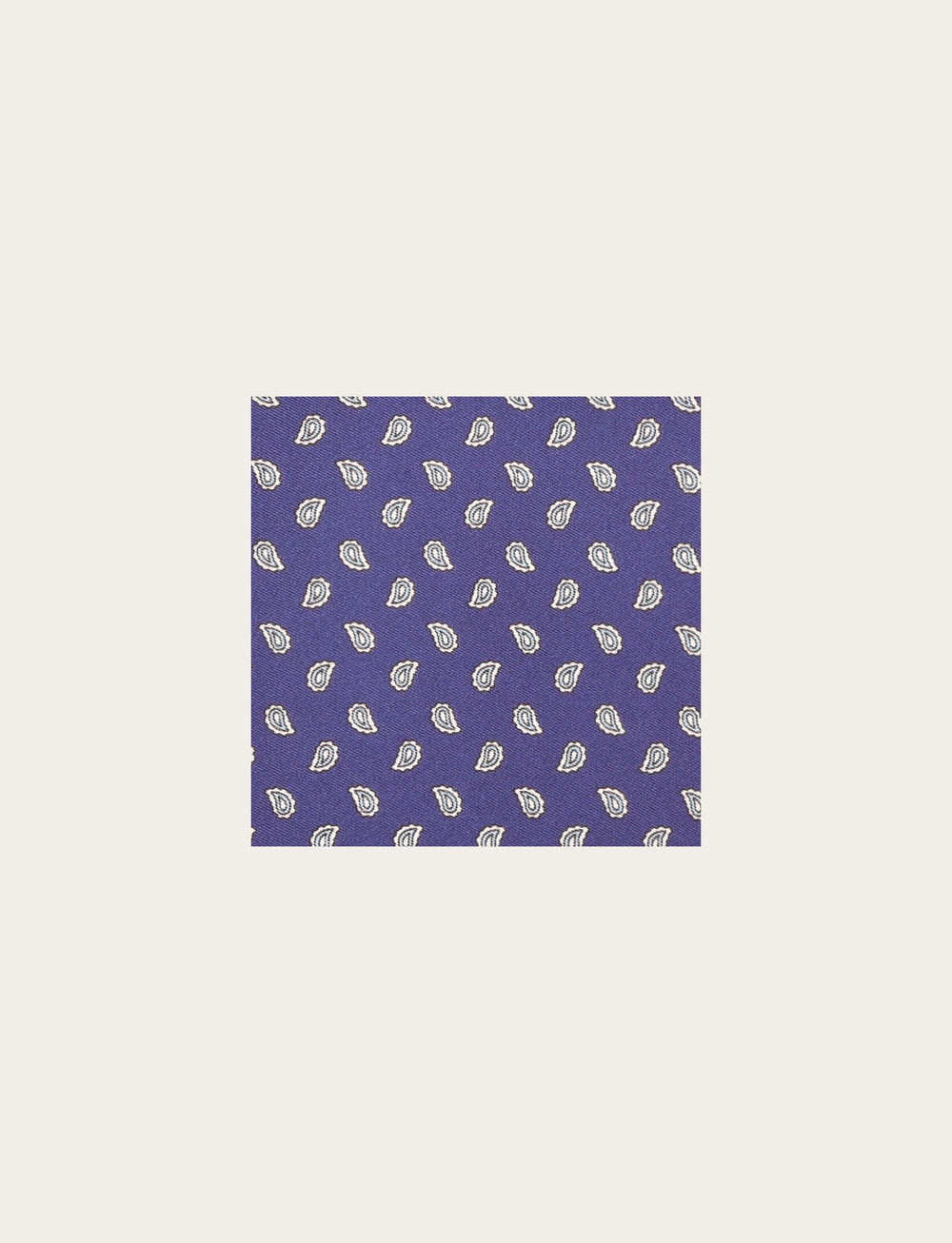 Pochette in seta paisley bluette
