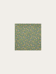 Pochette in seta verde fantasia cachemire