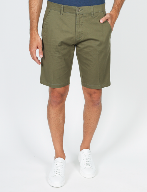 Cotton twill Bermuda shorts 