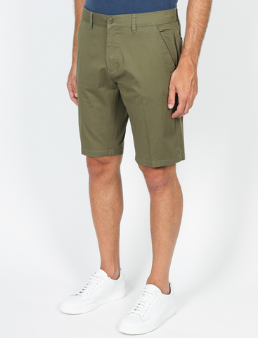 Cotton twill Bermuda shorts 
