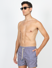 Costume da bagno fantasia micro geometrica blu