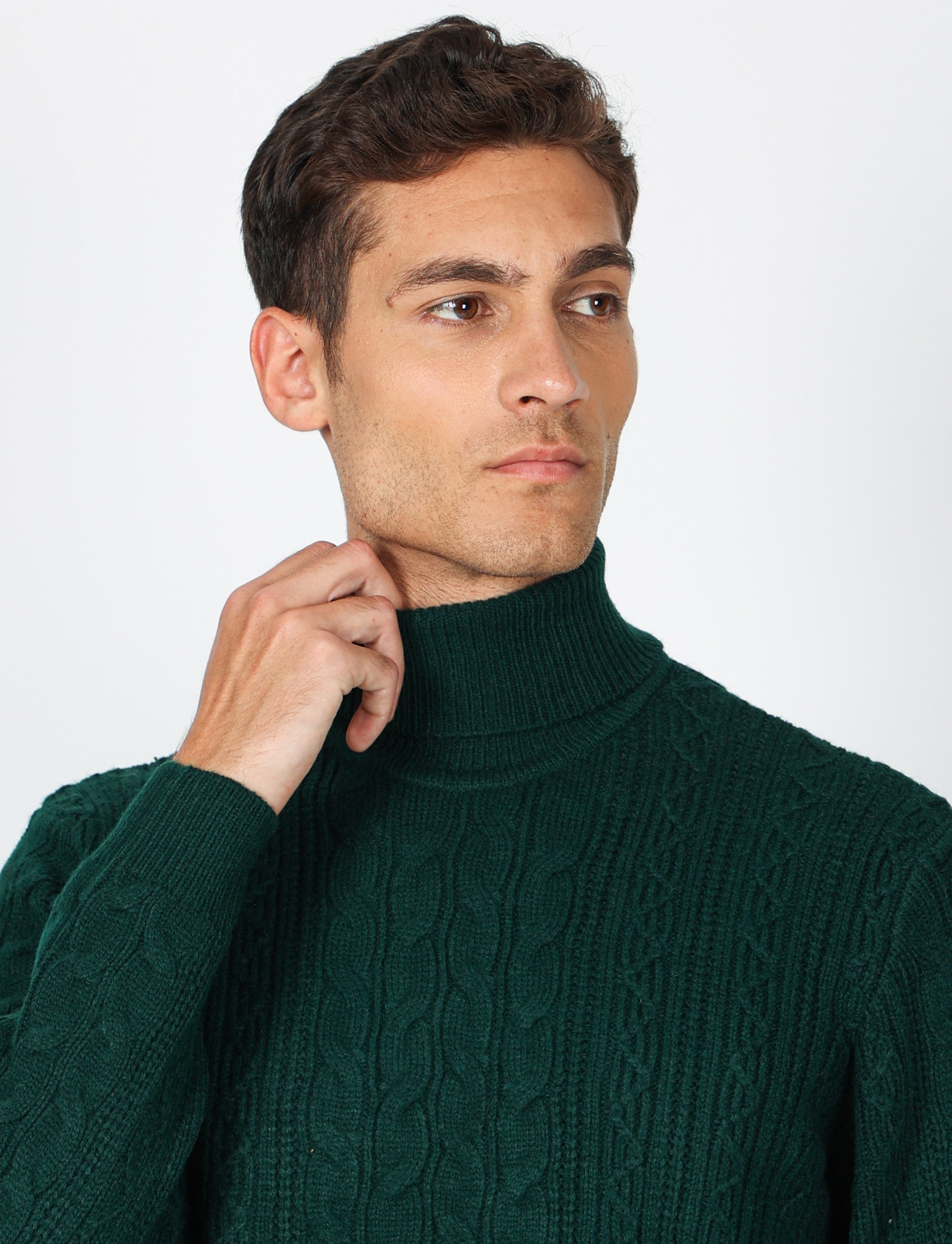 ENFÖLD Knit Jumper Hypnotic Cable Knit Sweater Olive Online | Zimmermann