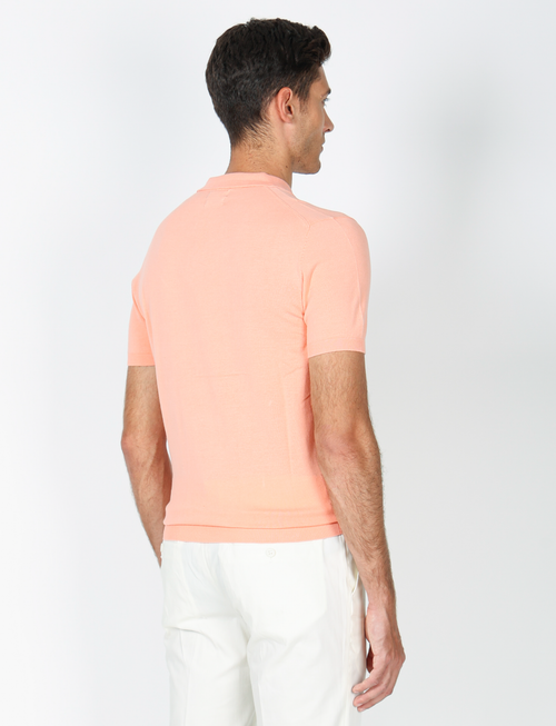 Lightweight cotton V-neck polo 