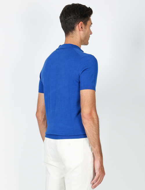 Lightweight cotton V-neck polo 