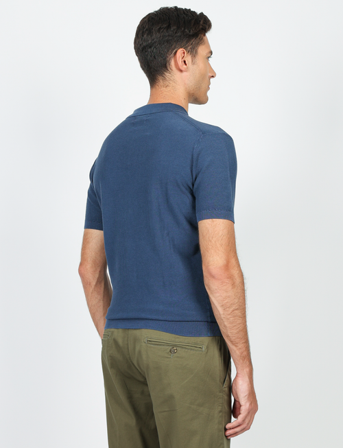 Stone wash rice grain polo 