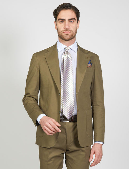 Solid color stretch cotton jacket