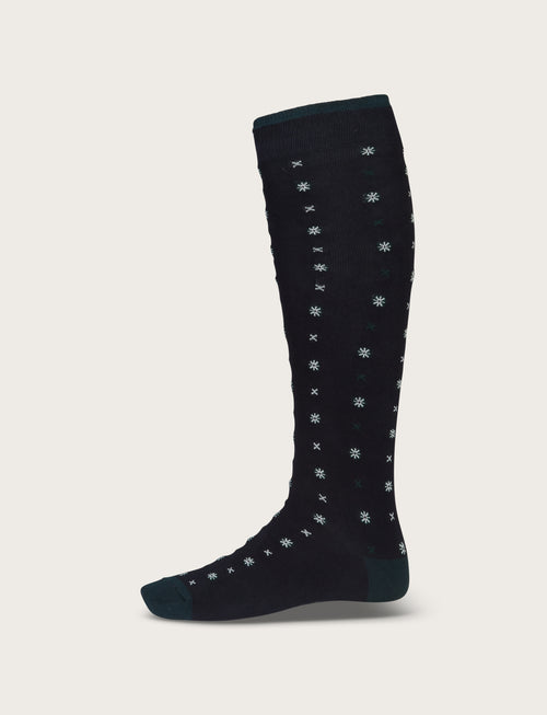 Calzini in cotone micro fantasia |Colore:Blu