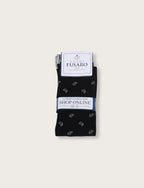Calzini in cotone fantasia cachemire |Colore:Nero