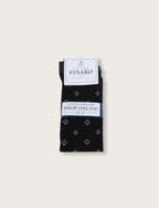 Calzini in cotone motivi geometrici |Colore:Nero