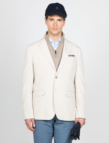 Giacca in maglia tinta unita effetto mélange