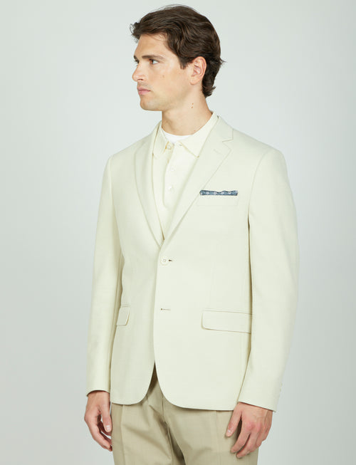 Solid color dobby knit jacket 