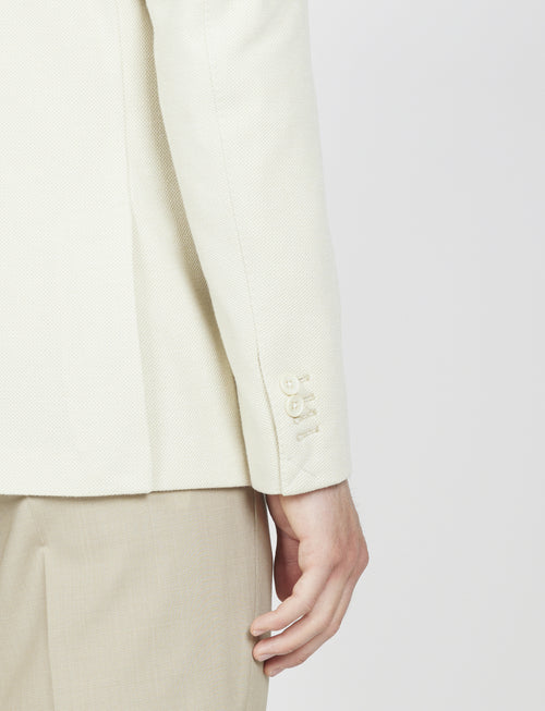 Solid color dobby knit jacket 