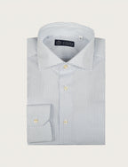 Camicia in cotone stretch a micro fantasia
