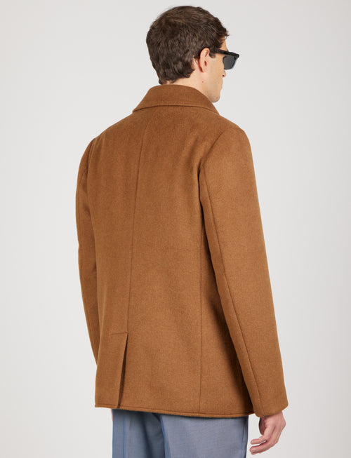 Cappotto doppiopetto in lana misto
