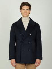 Cappotto doppiopetto in lana misto