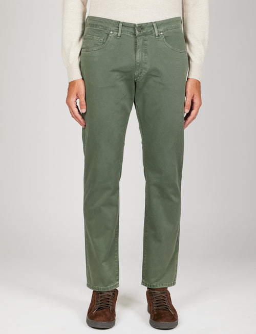 Pantaloni cinque tasche in twill