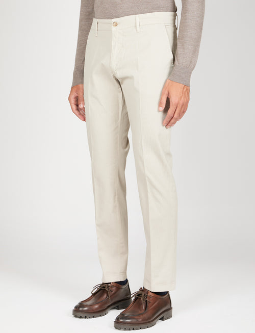 Pantaloni in cotone piqué|Colore:Sabbia