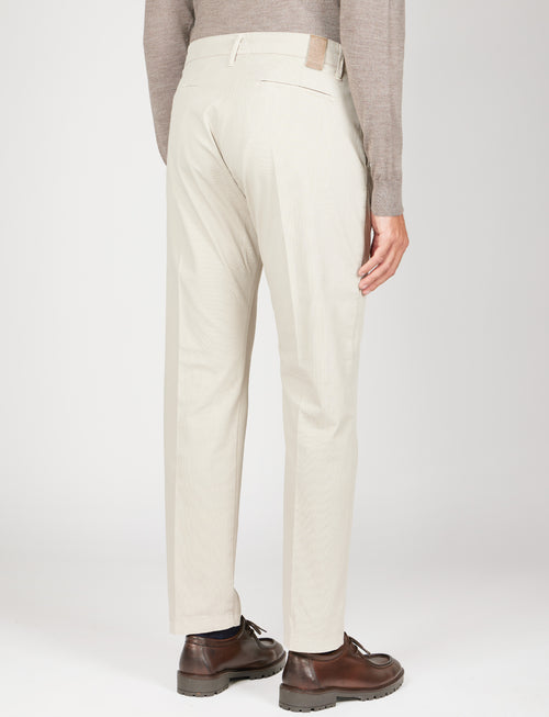 Pantaloni in cotone piqué|Colore:Sabbia