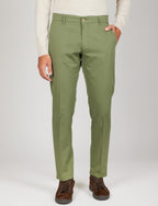 Pantaloni in cotone piqué|Colore:Salvia