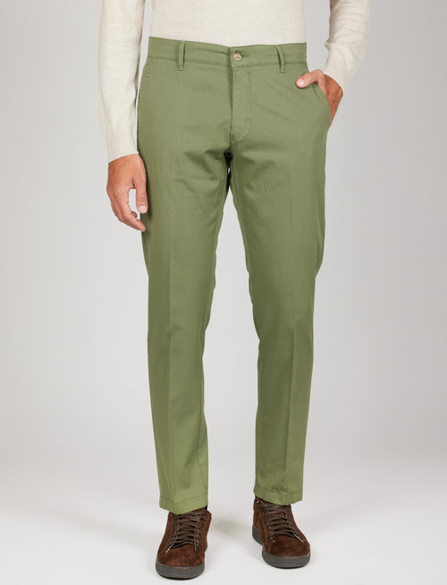 Pantaloni in cotone piqué|Colore:Salvia