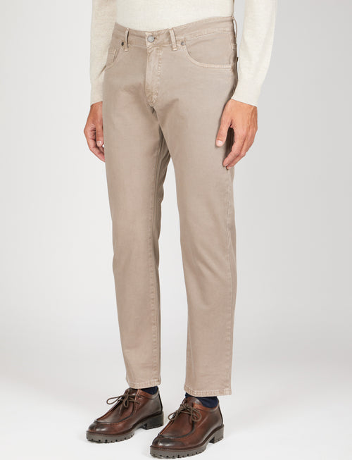 Pantaloni cinque tasche in twill