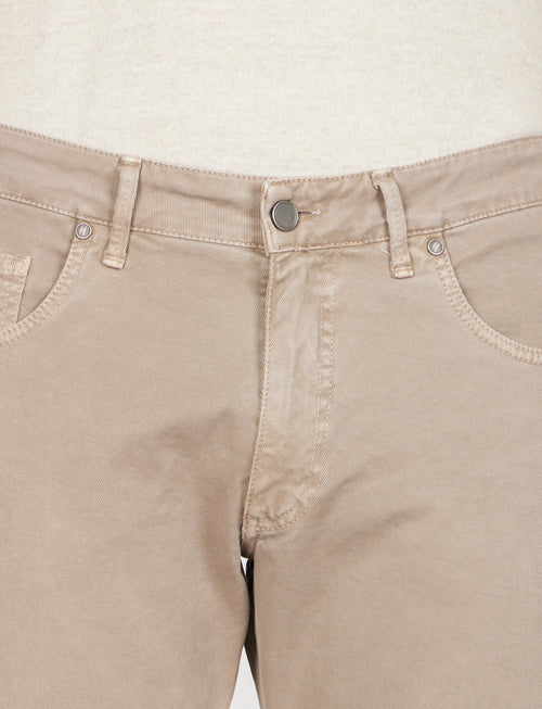 Pantaloni cinque tasche in twill