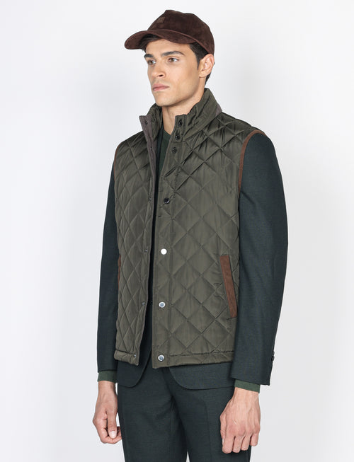 Gilet imbottito trapuntato con tasche