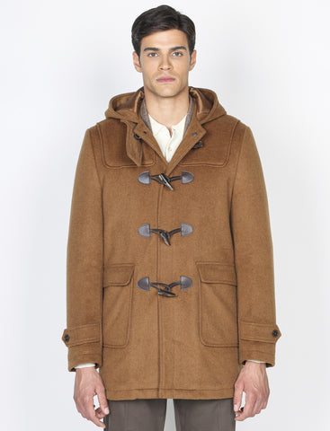 Montgomery in lana con cappuccio e alamari