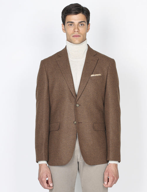 Giacca in lana dobby melange