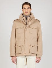 Sahariana imbottita in tessuto con pettorina