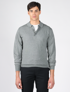 Polo in cotone e lana a maniche lunghe