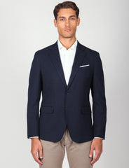 Giacca tinta unita in nido d'ape