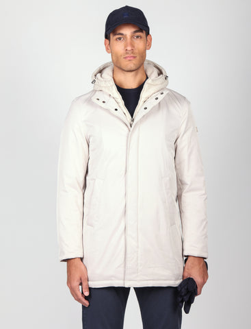 Parka imbottito con pettorina e cappuccio