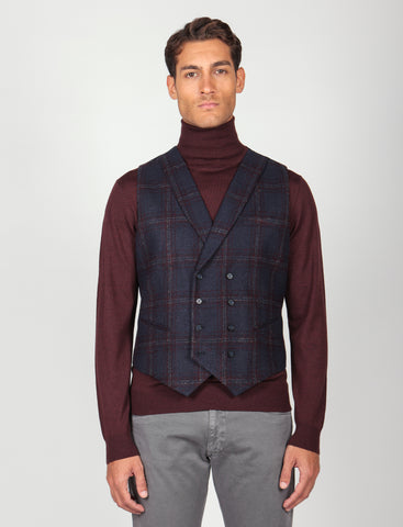 Gilet doppiopetto principe di galles bicolore