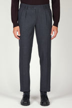 Pantaloni pied de poule con pinces