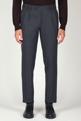 Pantaloni pied de poule con pinces