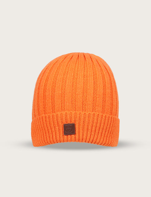 Cappello in maglia a coste |Colore:Arancio