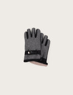 Guanti fantasia spigata foderati in lana