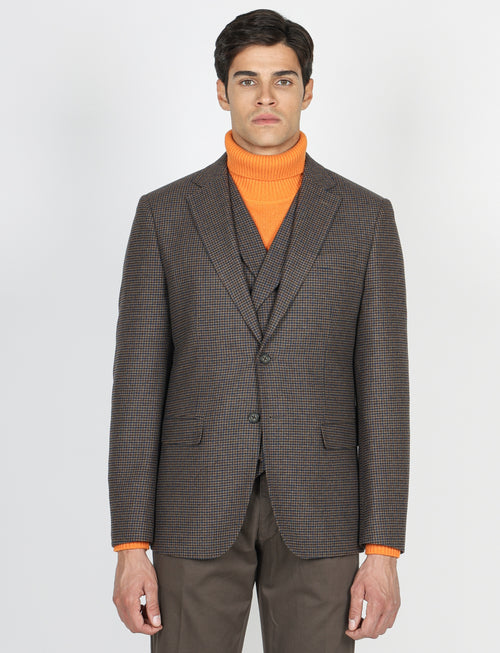 Giacca in lana micro pied de poule_luigi fusaro