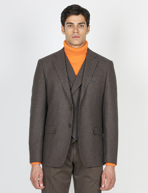 Giacca in lana micro pied de poule_luigi fusaro
