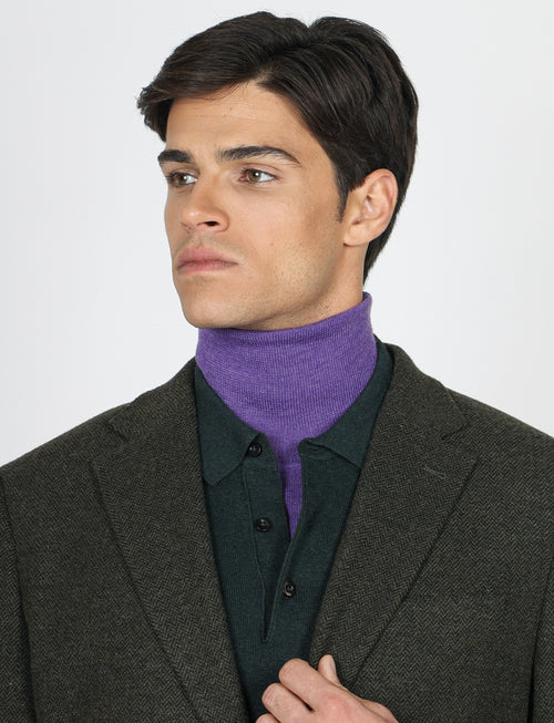 Giacca in lana tessuto spigato_luigi fusaro