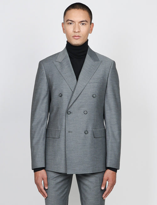 Abito doppiopetto fantasia spigata