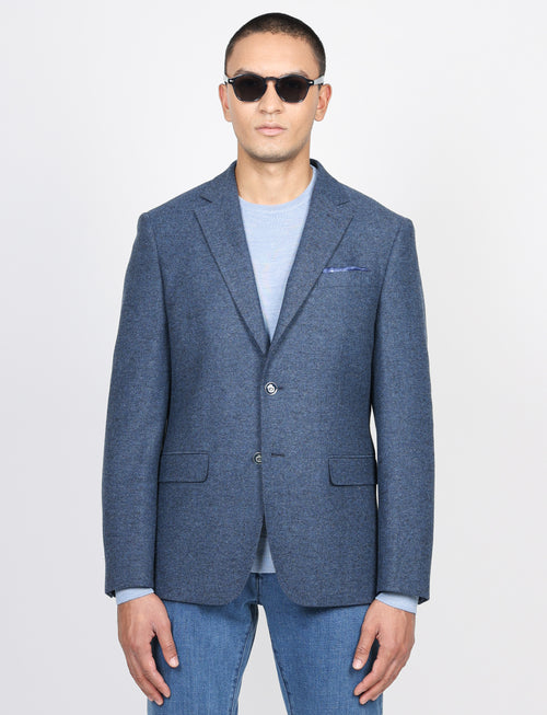 Giacca in lana tessuto diagonale_luigi fusaro