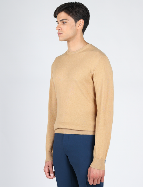 Maglia girocollo in cotone e lana_luigi fusaro