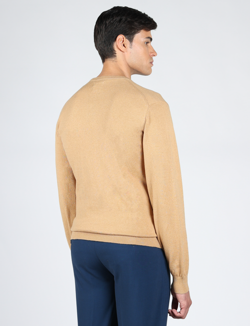 Maglia girocollo in cotone e lana_luigi fusaro