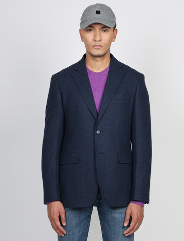 Giacca in lana dobby melange