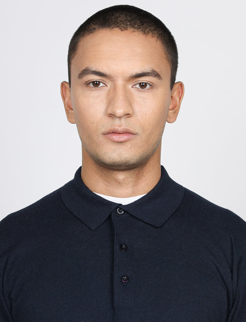 Polo in cotone e lana a maniche lunghe_luigi fusaro