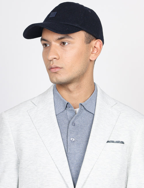 Giacca in maglia tinta unita effetto mélange_luigi fusaro