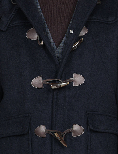 Montgomery in lana con cappuccio e alamari